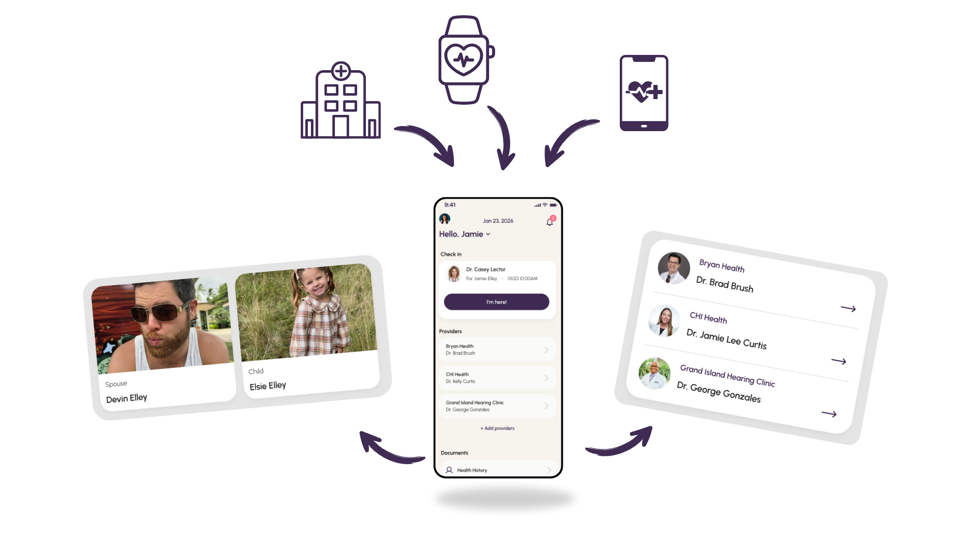 Peaceful home environment with family managing health together